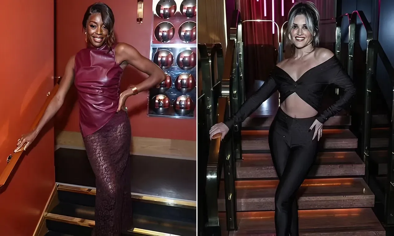 AJ Odudu puts on a sizzling display in a leather co-ord as she joins glamorous Ashley Roberts at Big Brother wrap party trucc