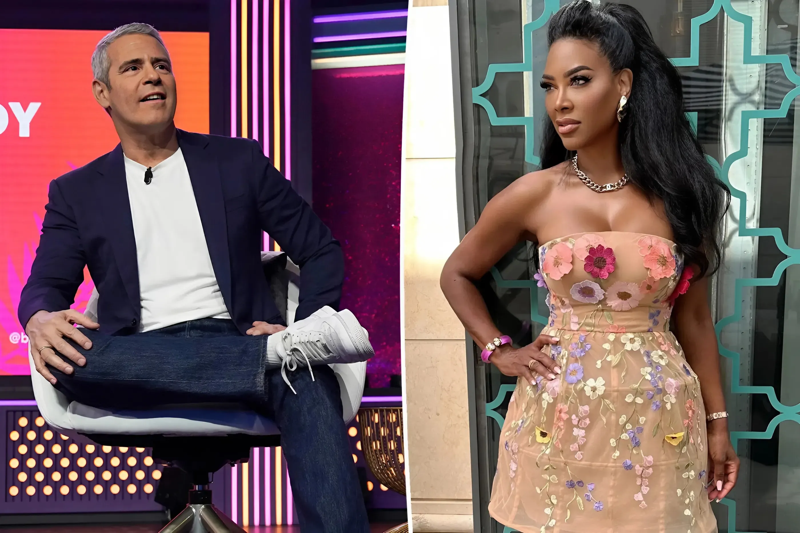 Exclusive | Andy Cohen reacts to Kenya Moore taking accountability for 'RHOA' sex poster scandal