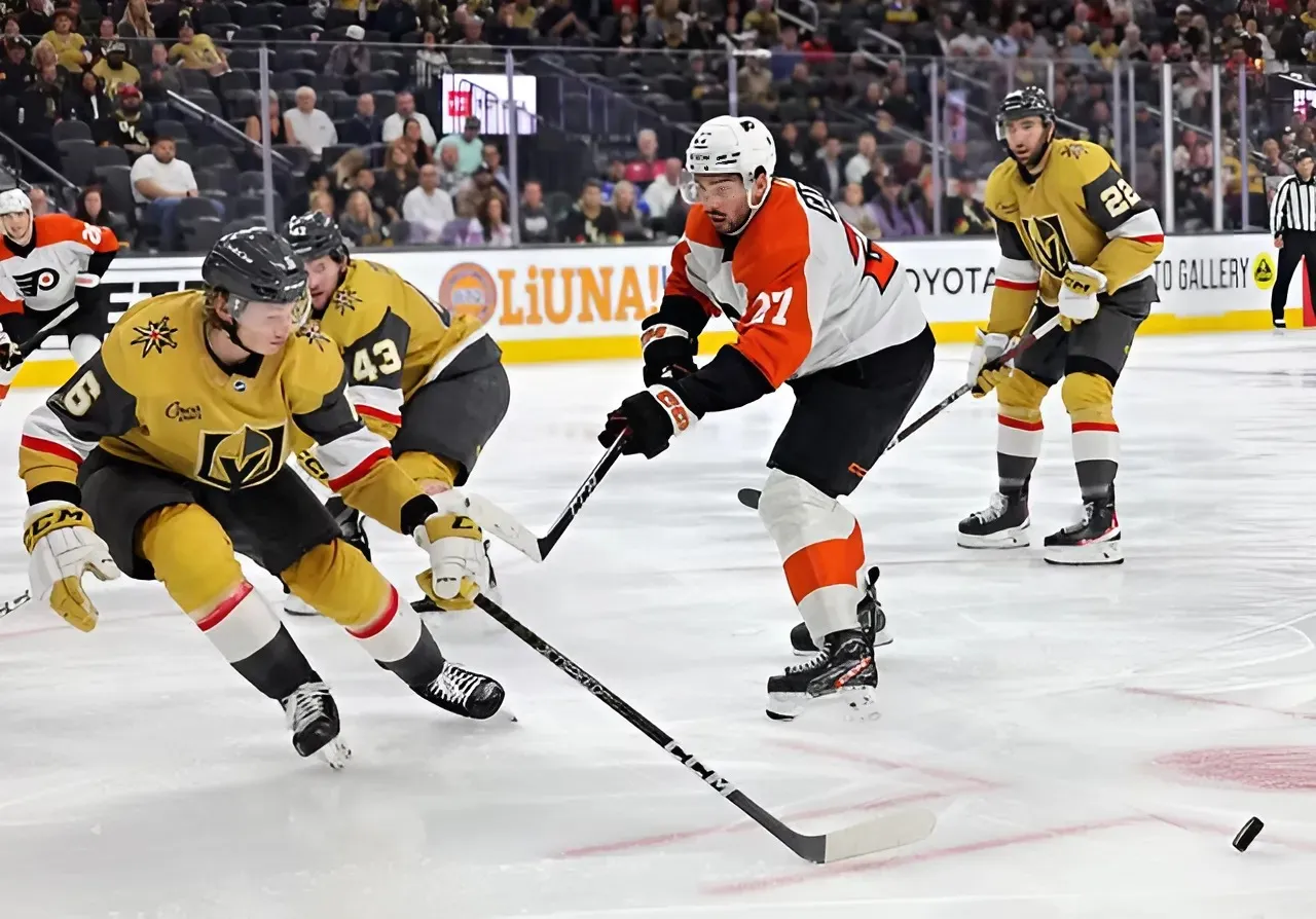 Philadelphia takes on Vegas after overtime win