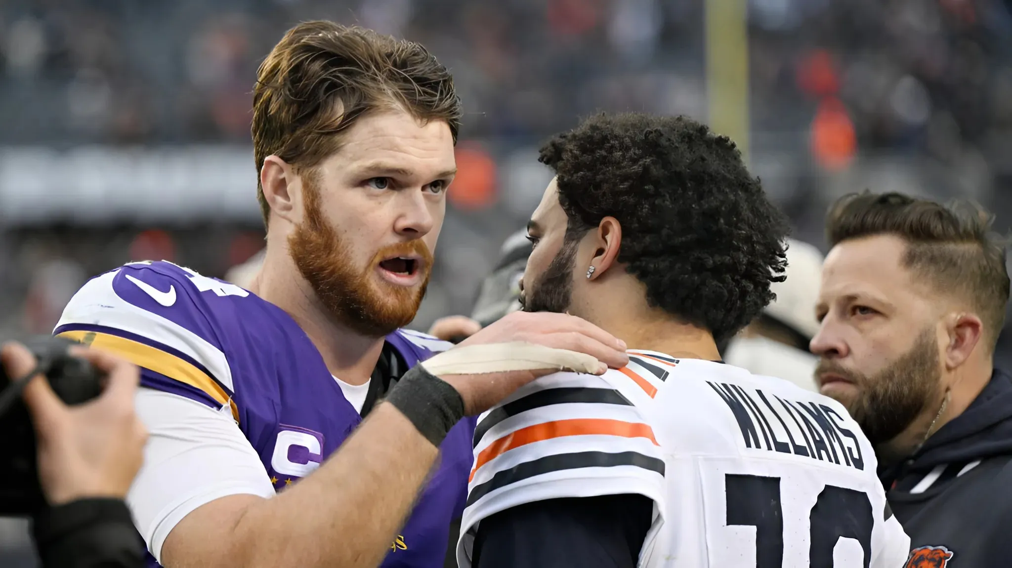 Vikings Fans Slam Caleb Williams for ‘Backhanded’ Sam Darnold Comment