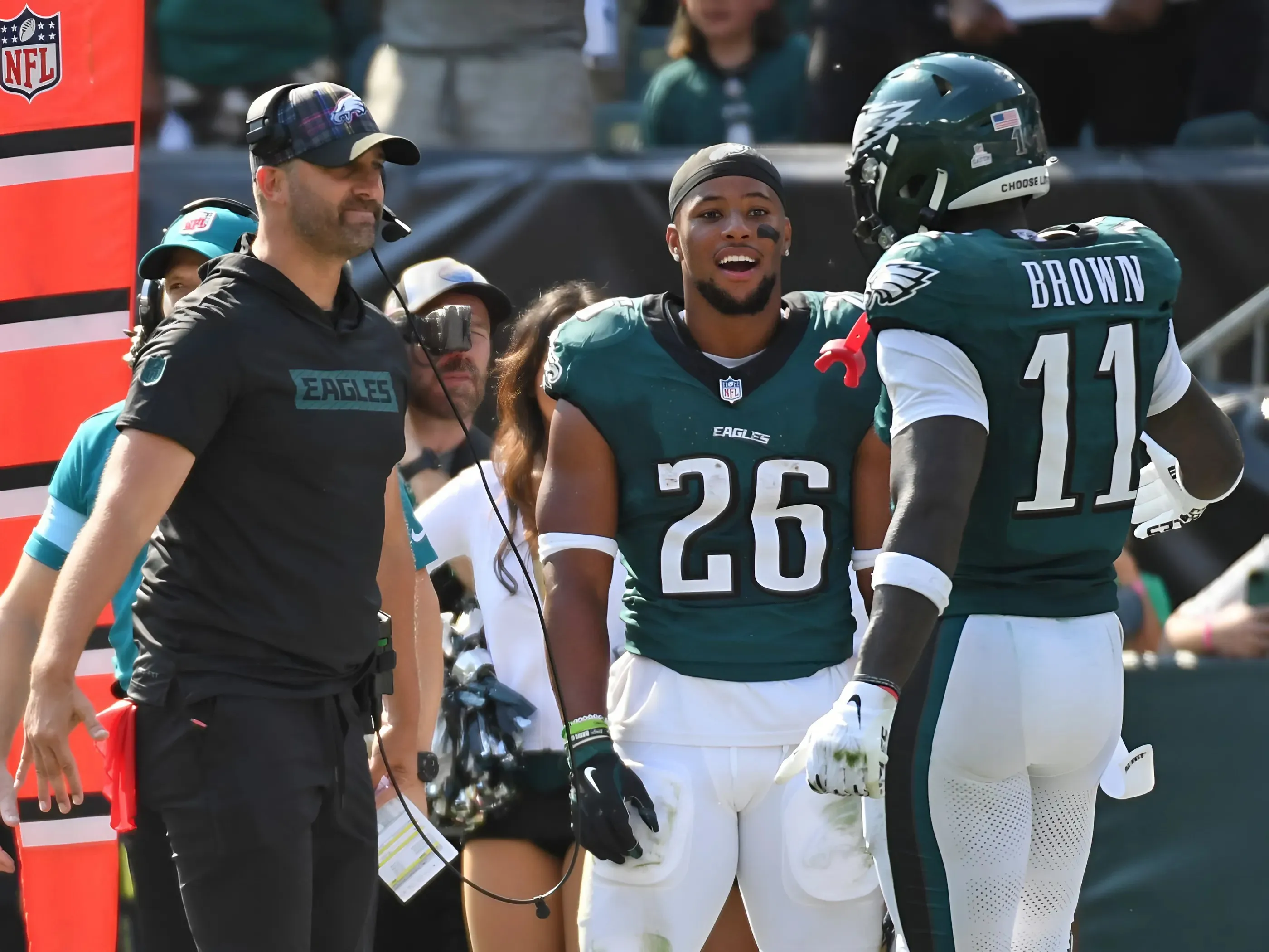 Eagles WR AJ Brown’s message to Saquon Barkley goes viral after 255-yard night