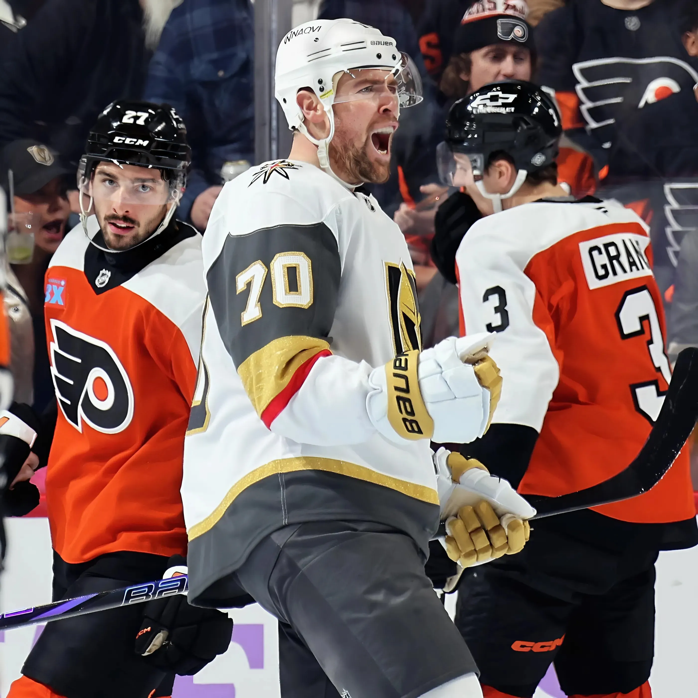 The Vegas Golden Knights complete a 5-4 comeback win against the Philadelphia Flyers