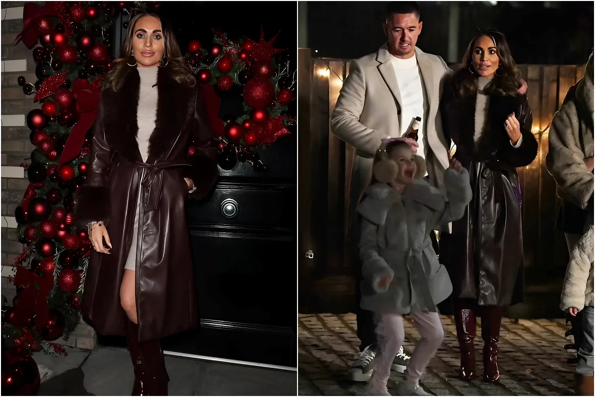 TOWIE's Amy Childs rings in the festive season with her castmates as she lights up the decorations at her £1m Essex home for Christmas Special liennhi