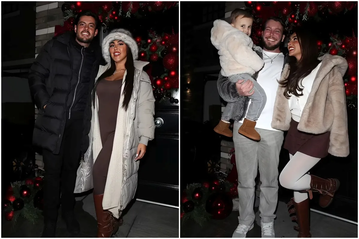 TOWIE's Amy Childs rings in the festive season with her castmates as she lights up the decorations at her £1m Essex home for Christmas Special ngocc