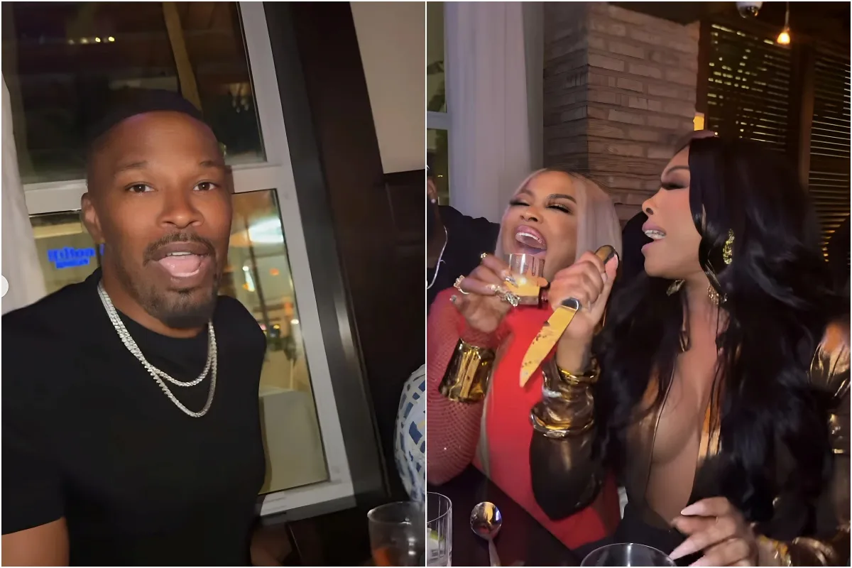 Jamie Foxx parties with twerking Phaedra Parks, Cynthia Bailey, Porsha Williams during night out in Miami liennhi