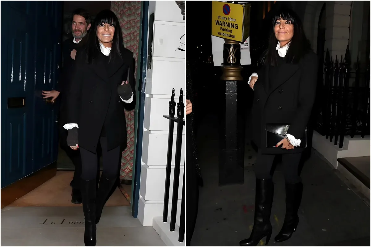 EXCLUSIVE: Claudia Winkleman enjoys a date night with her husband Kris Thykier before stumbling upon her style idol Kate Moss' star-studded party next door liennhi