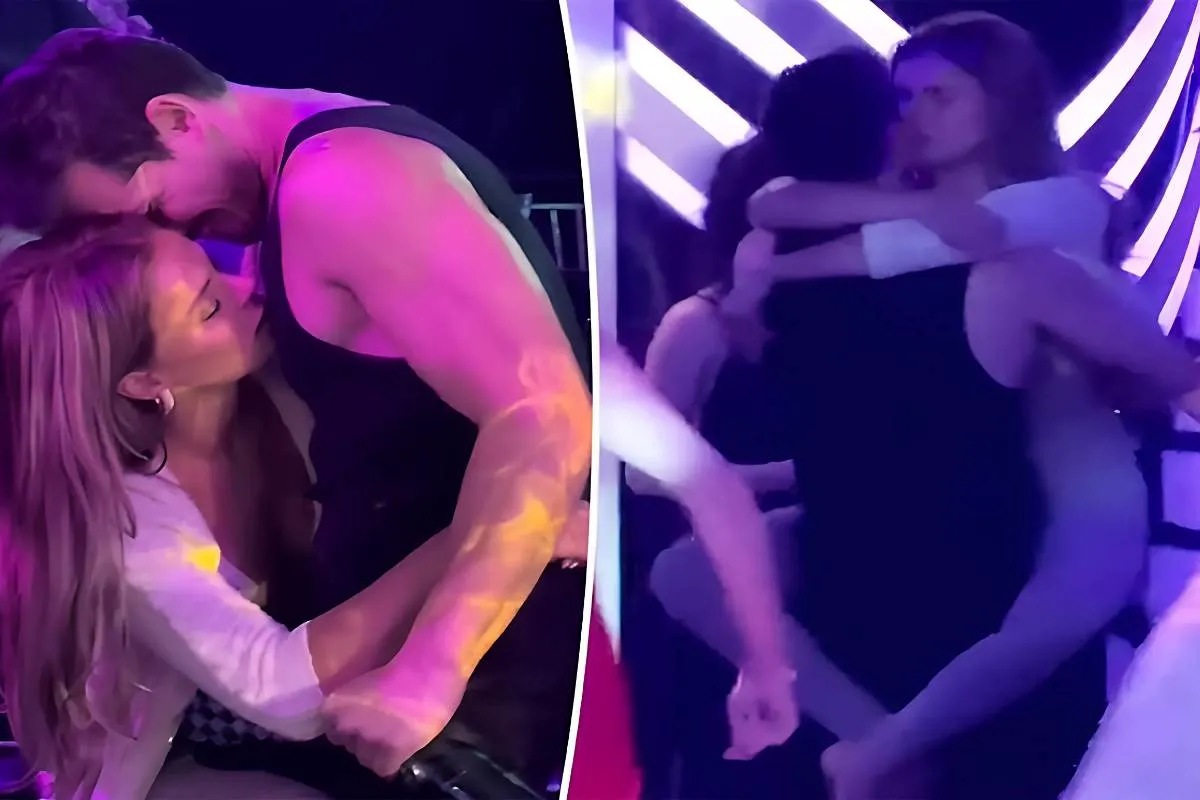 Brooks Nader and Gleb Savchenko can't keep their hands off each other at 'DWTS' finale rehearsals tram