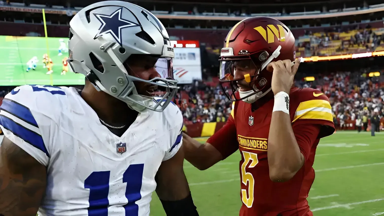 Cowboys All-Pro Micah Parsons Sends 4-Word Message to Commanders Rookie QB Jayden Daniels