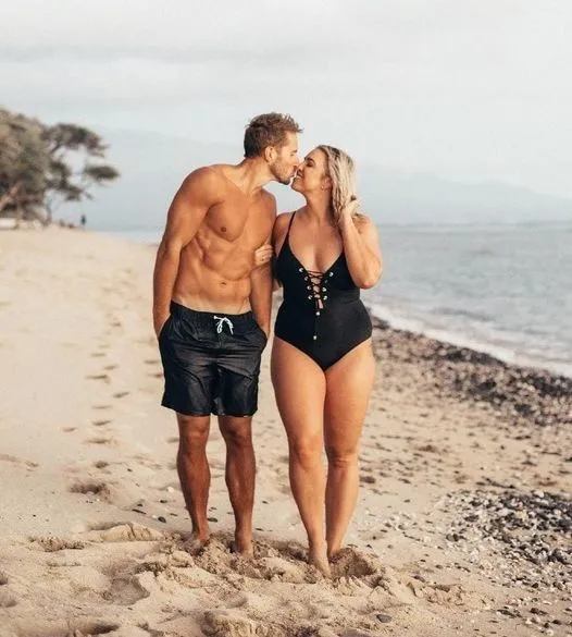 She uploaded a photo of herself and her husband wearing swimming suits and received heavy criticism for it.