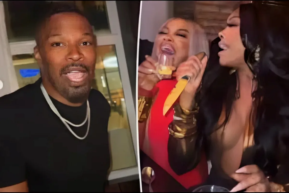 Jamie Foxx parties with twerking Phaedra Parks, Cynthia Bailey, Porsha Williams during night out in Miami-quang