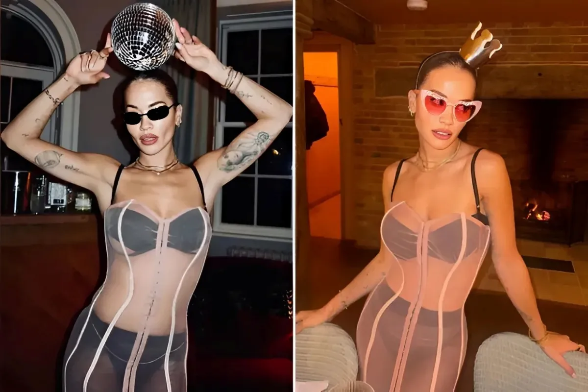 Rita Ora looks incredible as she flashes her underwear in daring see through dress to celebrate her birthday ngocc