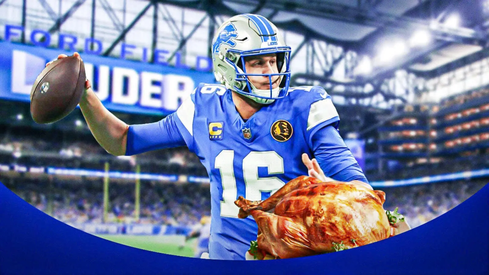 Lions QB Jared Goff’s immediate reaction to winning Thanksgiving MVP