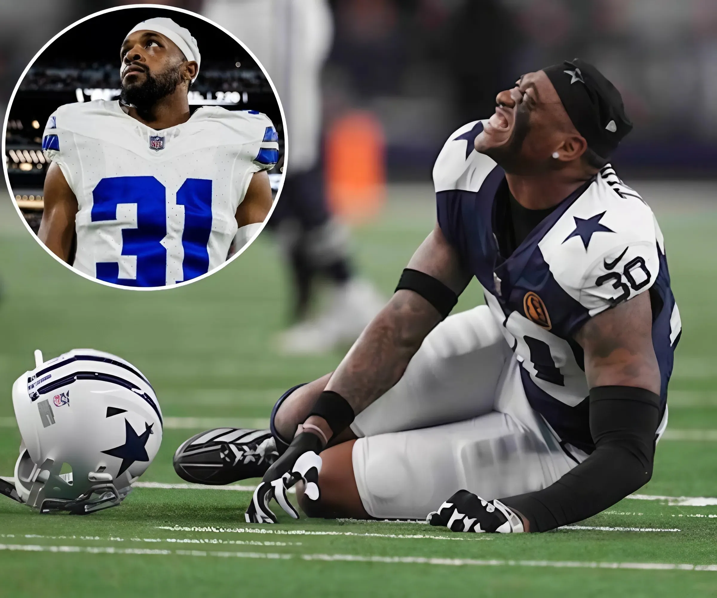 Two Dallas Cowboys stars taken off field in agony after painful NFL Thanksgiving injuries