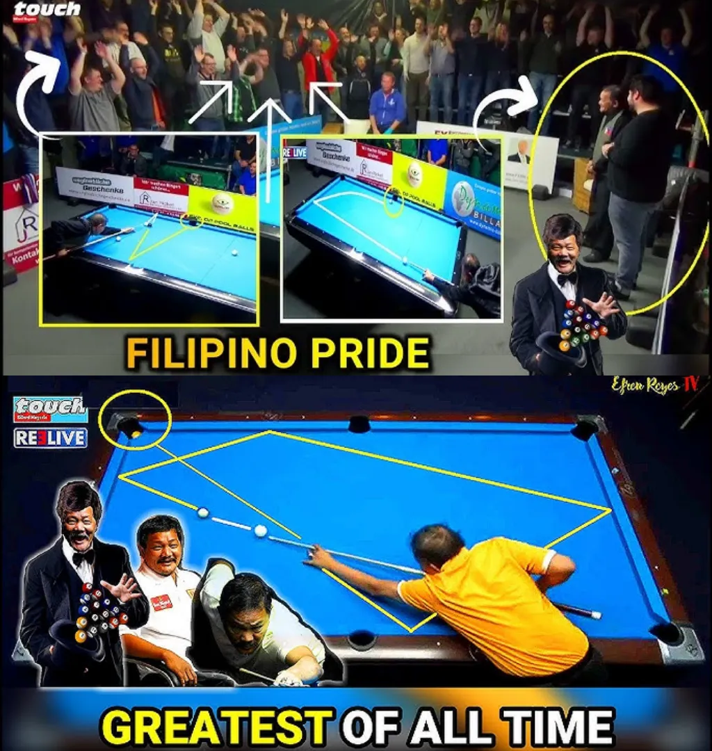 Germans Kneel Down at the Sight of Efren Reyes: A Moment of Billiard Genius!