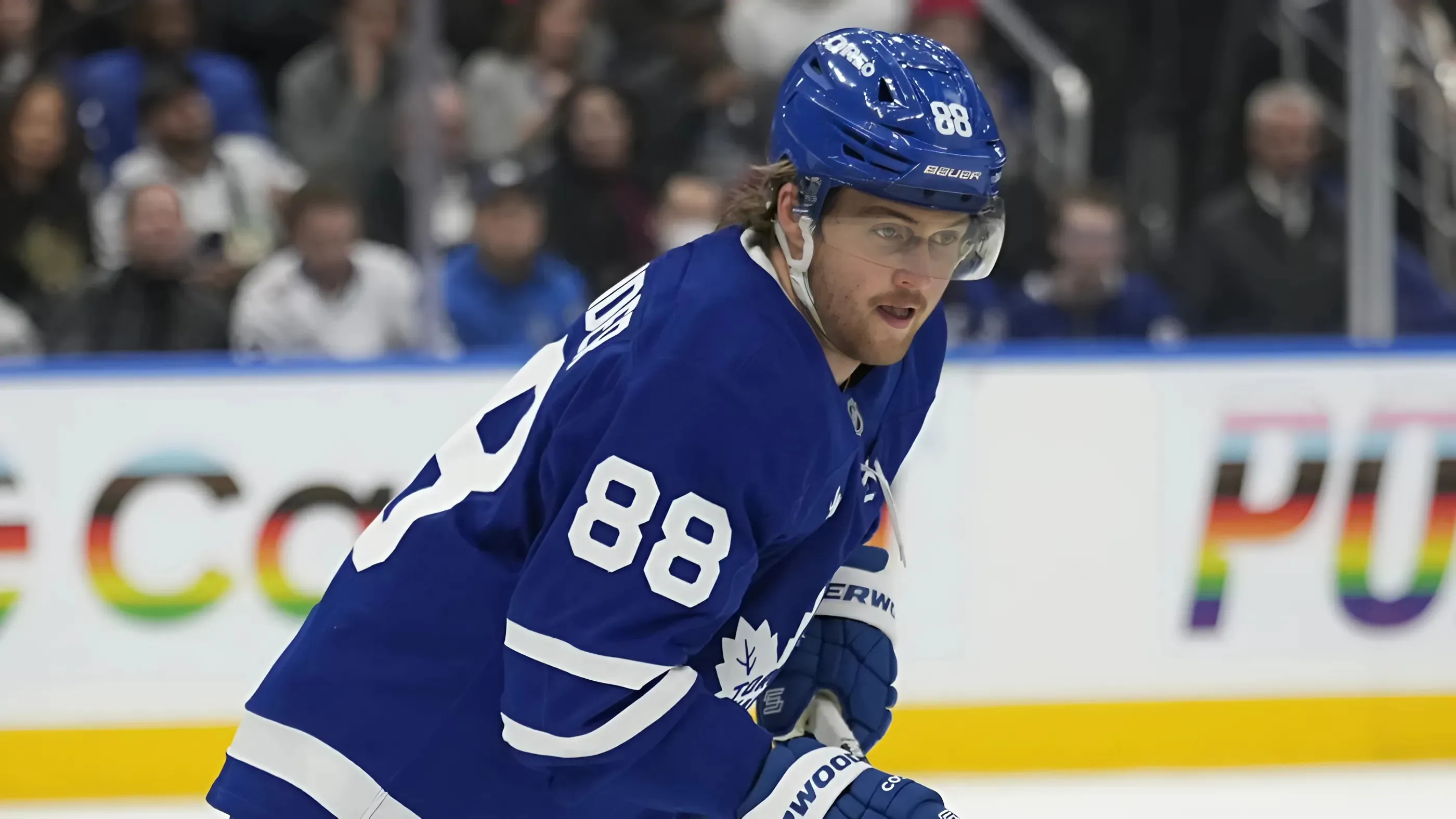 William Nylander addresses his suspendable cross-check on Nate Schmidt.