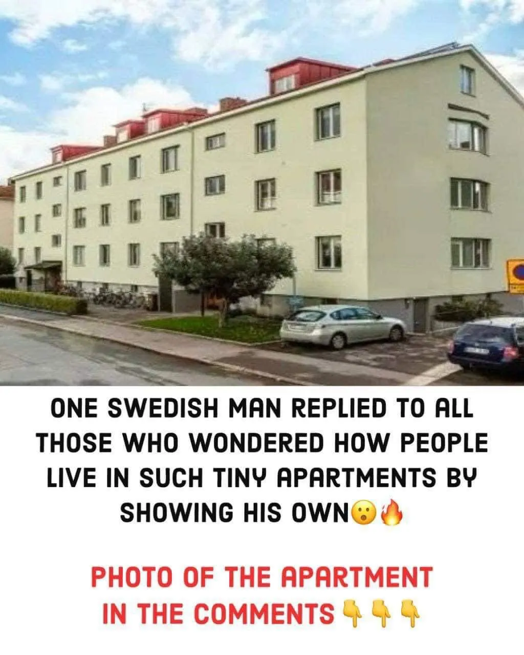 5. One Swedish man replied to all those who wondered how people live in such tiny apartments by showing his own