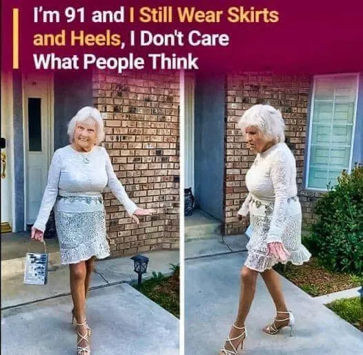 9. 91-Yr-Old TikTok Star Wears Mini-Skirts And Dances For Her Followers.