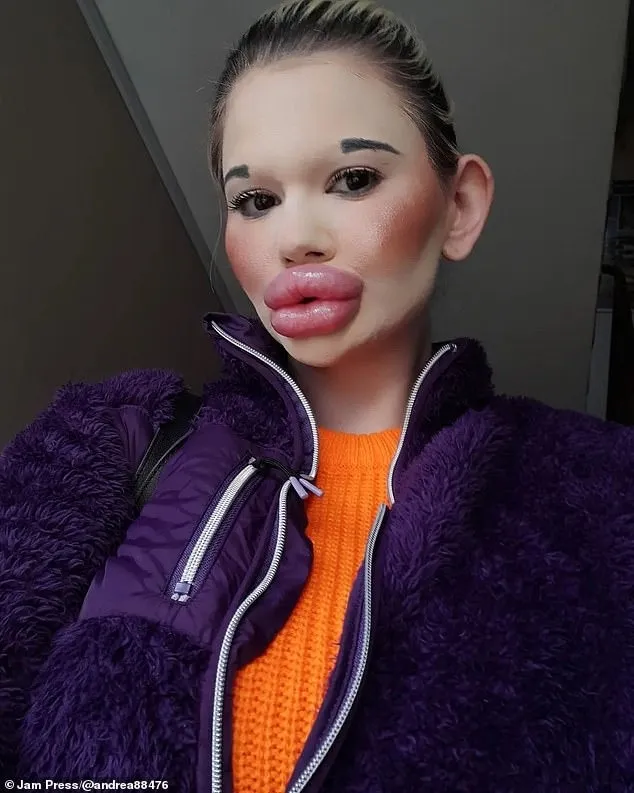 3.. Woman with world's biggest lips wants huge cheekbones too