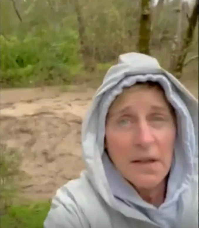 Ellen DeGeneres flies back to the US overnight after New Home in England Flooded