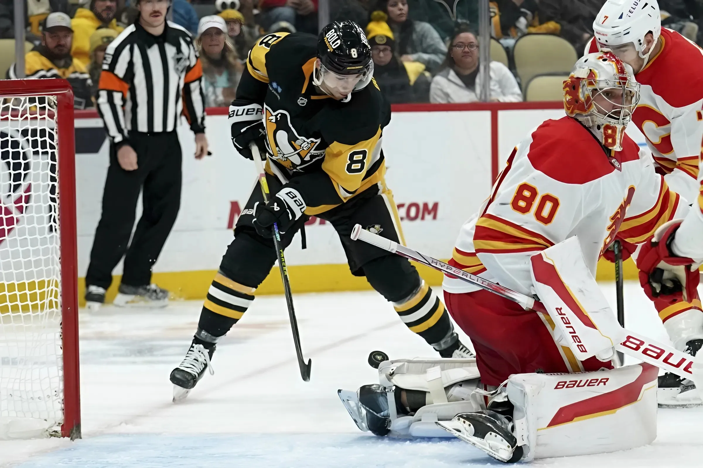 Penguins take 5-goal lead and cruise to victory over Flames