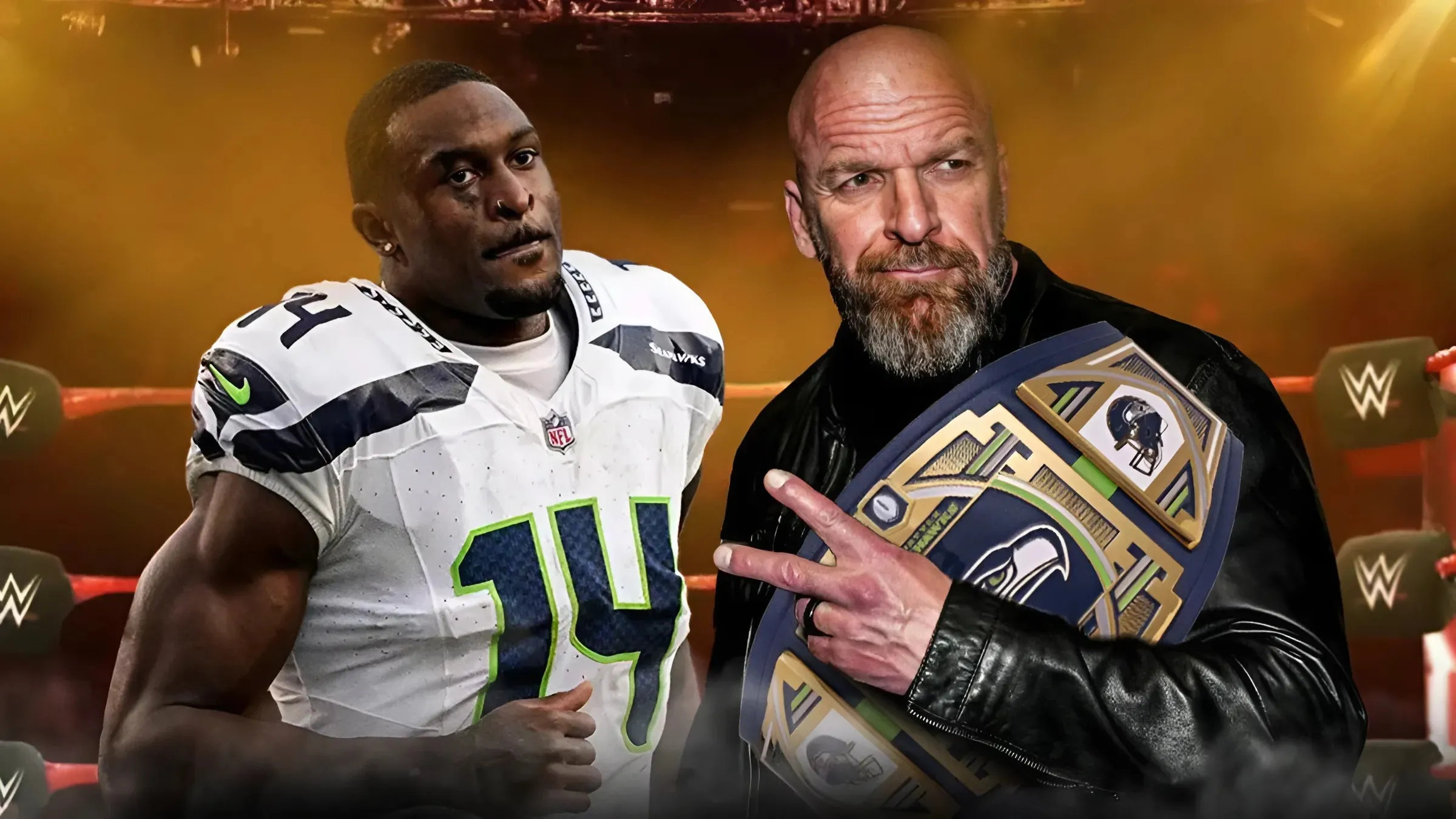 WWE news: Triple H gives DK Metcalf his first-ever NFL Championship