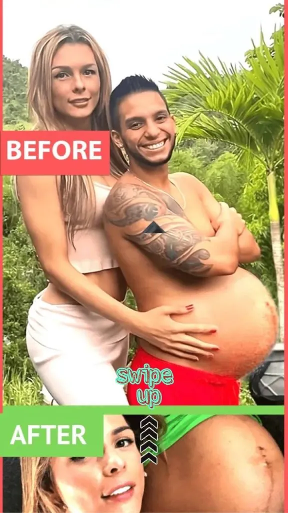 S1. Transgender model shares photos of her husband’s eight-month baby bump