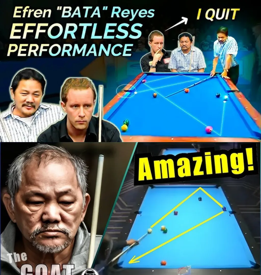 EFREN REYES ALMOST ENDED HIS OPPONENT'S CUSIER PLAYER'S CAREER IN THE BLINK OF AN EYE!