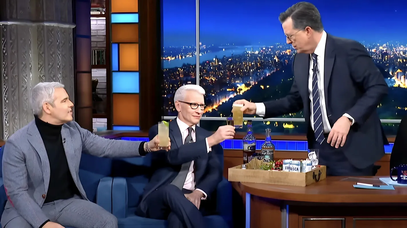 Anderson Cooper & Andy Cohen Spill the Tea on Major Revelations in Lively 'Late Show' with Colbert - lulu