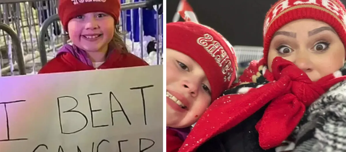 9. Drunk NFL fans push girl with 'I beat cancer' sign down stairs