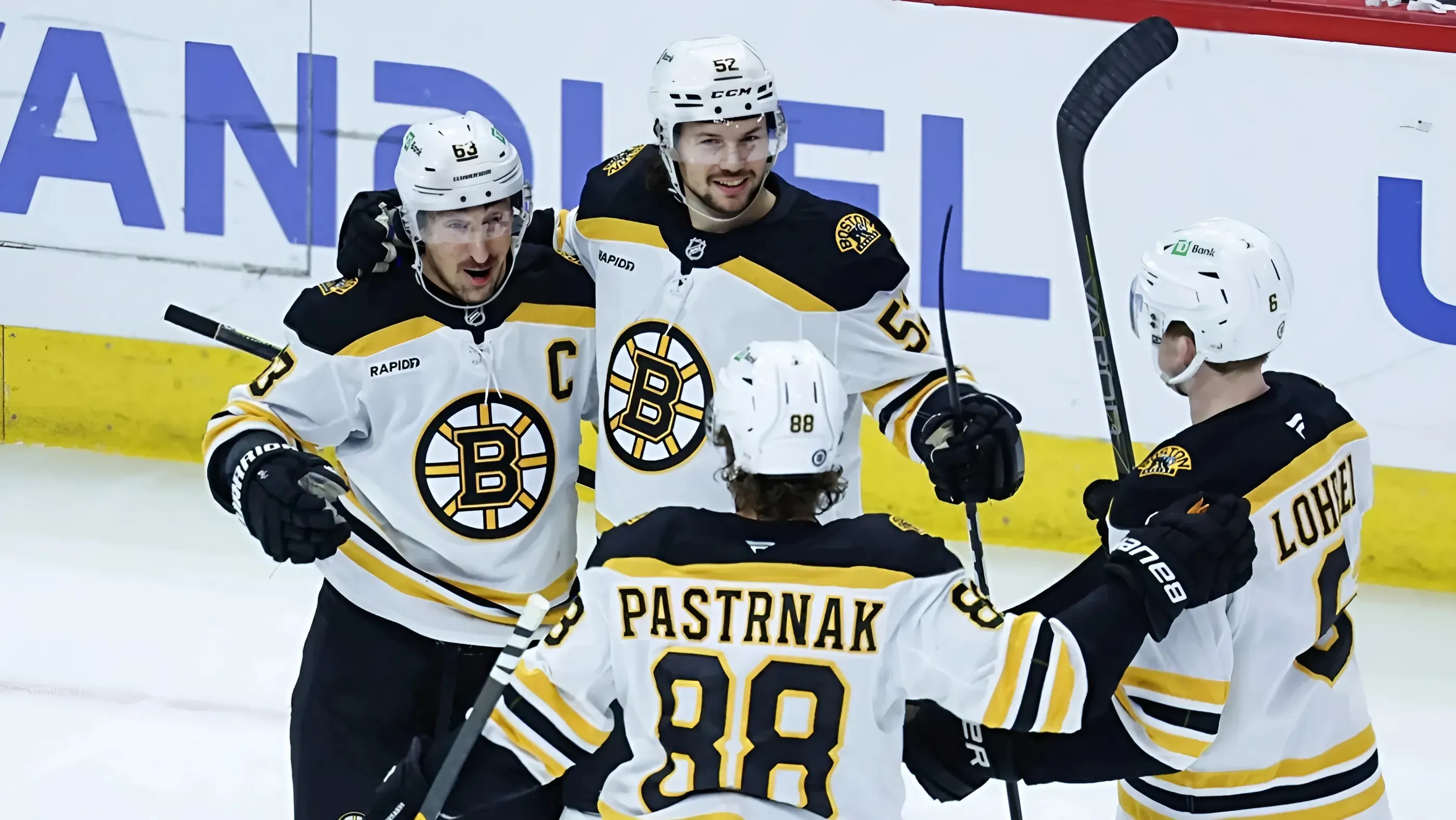 Brad Marchand, Morgan Geekie help Bruins double up Blackhawks