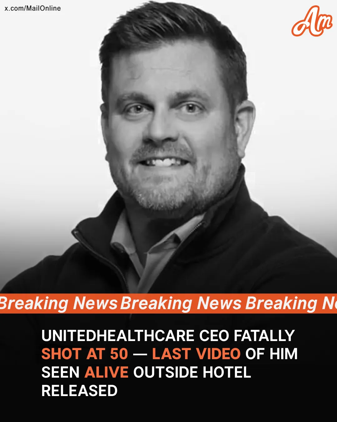 2. UnitedHealthcare CEO, Brian Thompson, Fatally Shot at 50 — Video of Him Last Seen Alive Released