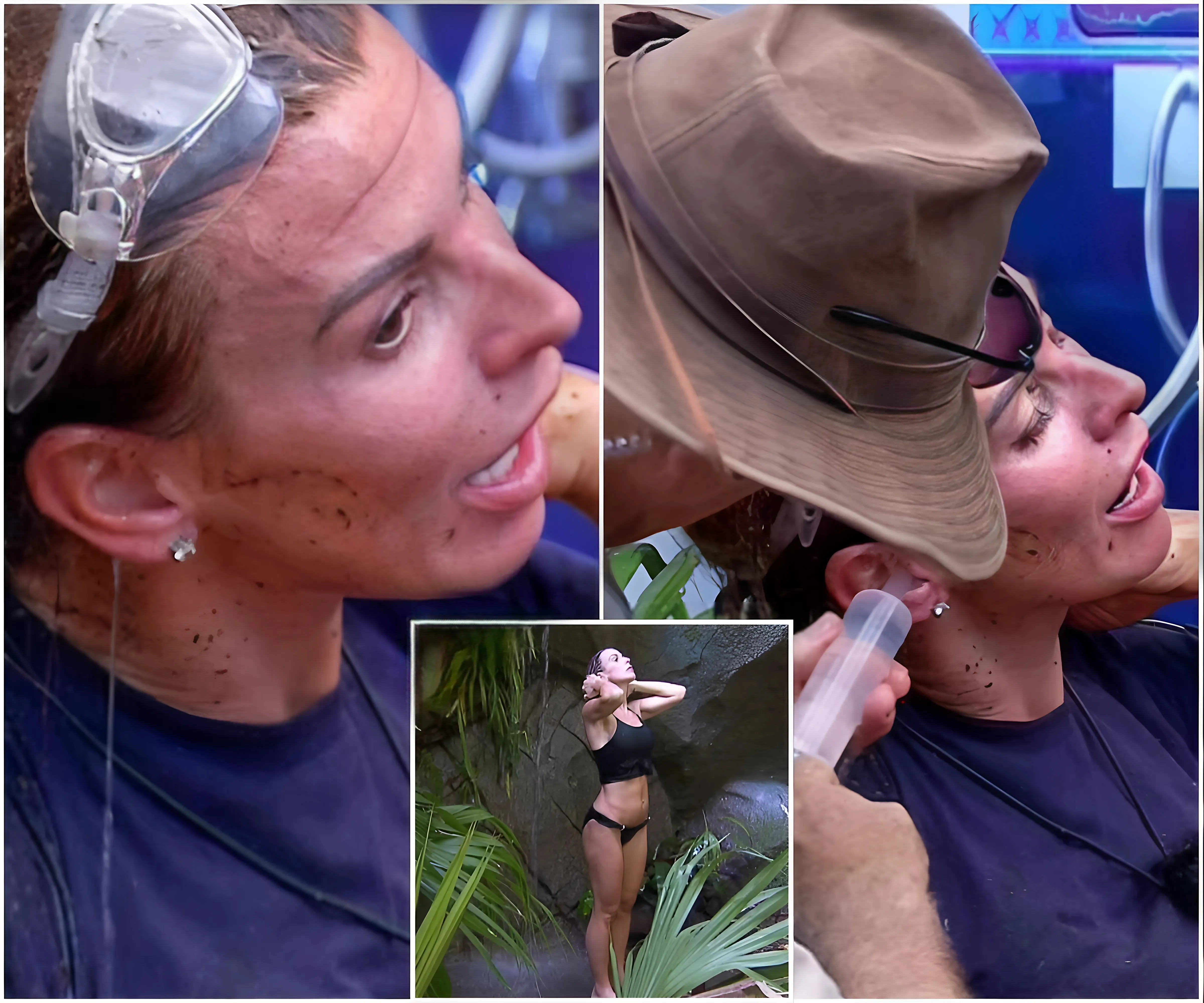 I'm A Celeb's Coleen Rooney shows off her figure in black bikini bottoms and a plunging top in the jungle shower after bug-filled BushTucker Trial - suong