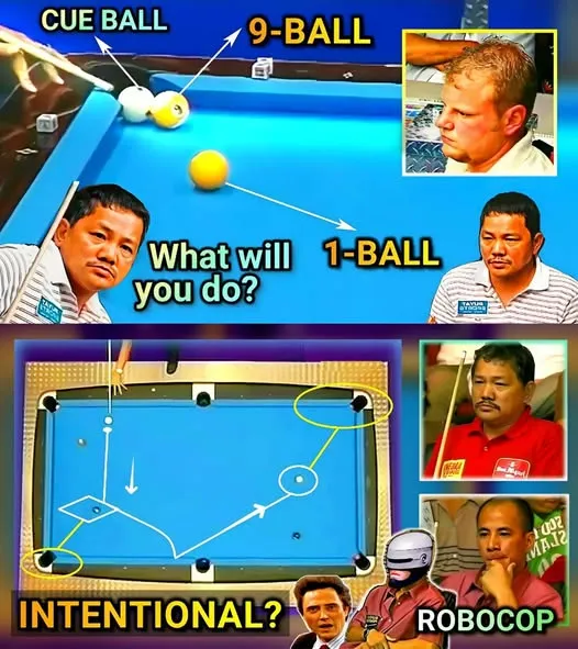 Efren Reyes Shocks Philippines By Defeating 'Robocop' With Powerful 9-Ball Punch β Was This An Accident? The Endless War Between Efren Reyes And 'Robocop' Reaches Its Climax With A Miraculous Punch! Efren Reyes Shocks Philippines By Defeating 'Robocop' With Powerful 9-Ball Punch β Was This An Accident? The Endless War Between Efren Reyes And 'Robocop' Reaches Its Climax With A Miraculous Punch!