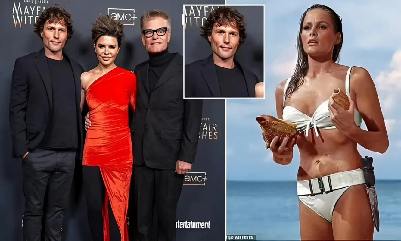 Lisa Rinna makes rare move of posing with Harry Hamlin's son Dimitri whose mother is Bond girl Ursula Andress