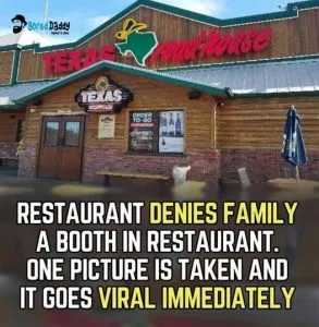 F. They didn’t expect this – Single photo goes viral as family is denied booth at restaurant