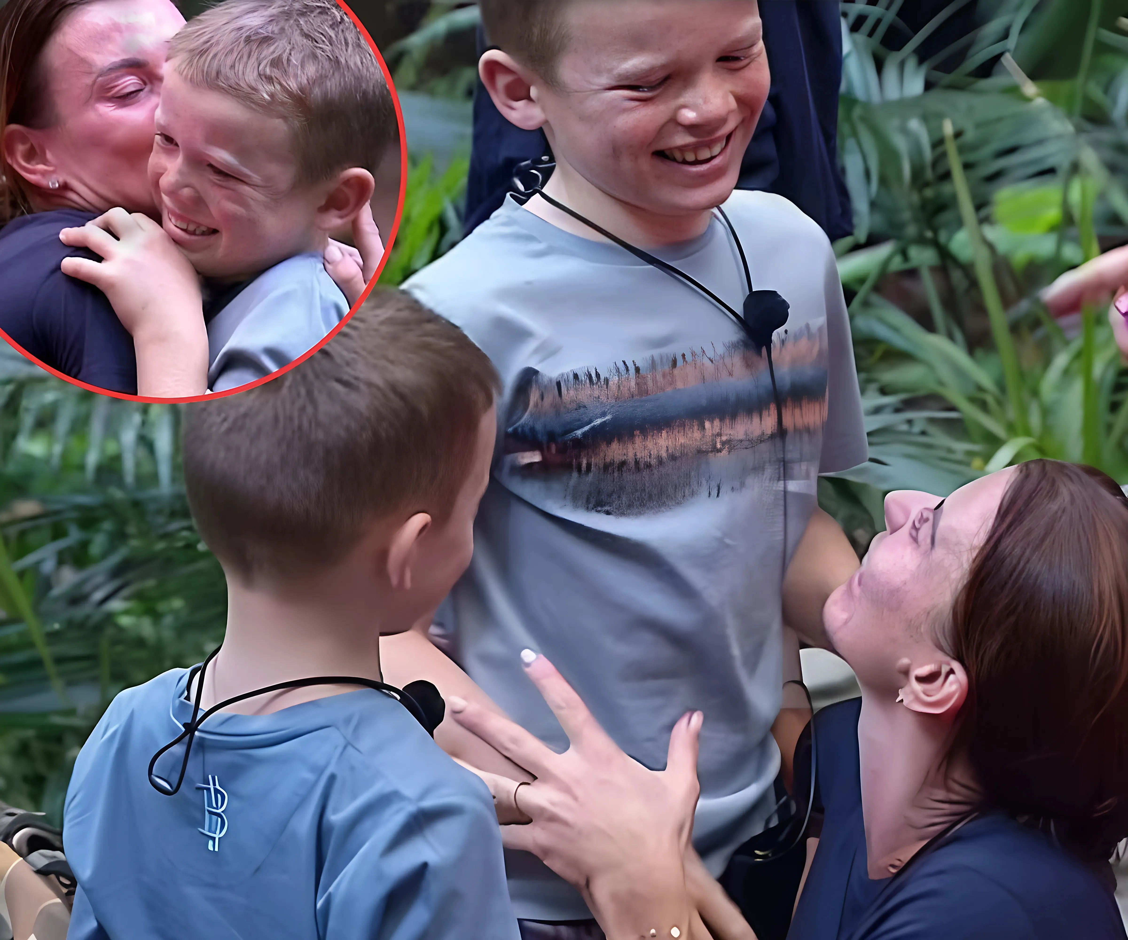 Emotional Coleen Rooney bursts into tears as she reunites with her sons in I'm A Celeb camp as she confesses 'I've missed you so much' - suong