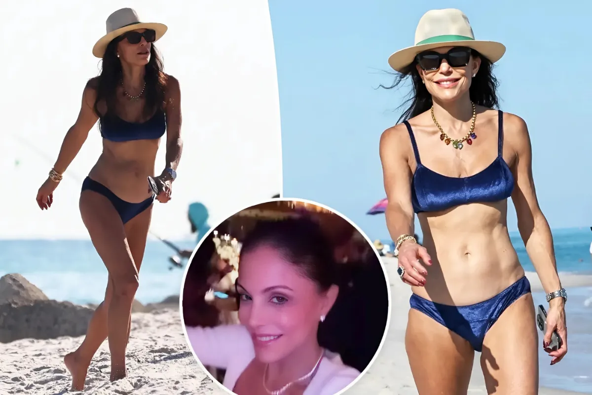 Bethenny Frankel, 54, is all smiles as she hits Miami Beach in a velvet bikini before partying during Art Basel-quang