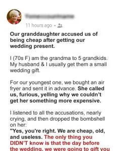 P1. GRANDDAUGHTER FOUND HER GRANDPARENTS’ WEDDING GIFT CHEAP