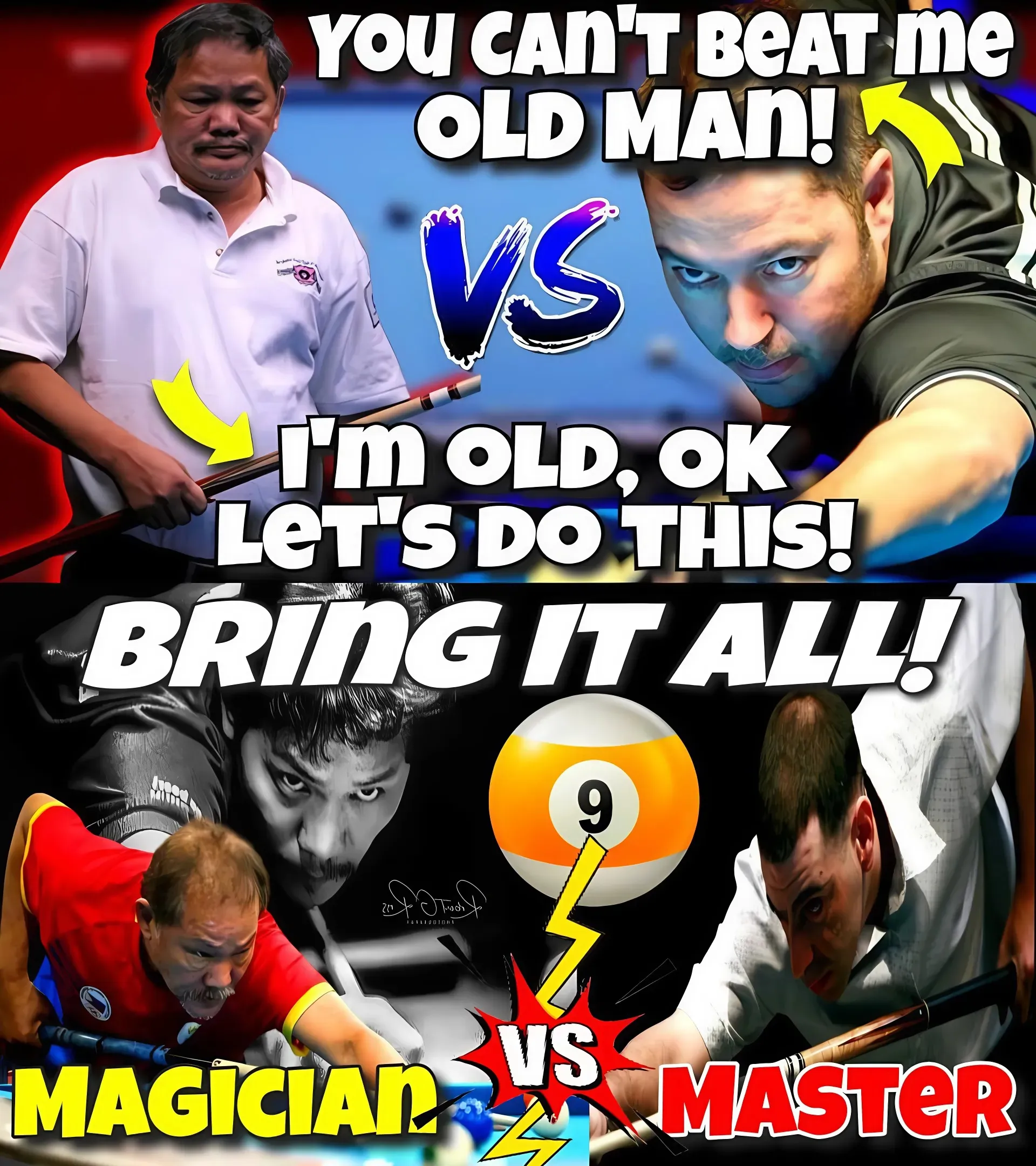 Dramatic Battle Between Efren Reyes and El Maestro At The 9-Ball Junior Norris Memorial Shoot Out Final! 🎱🔥