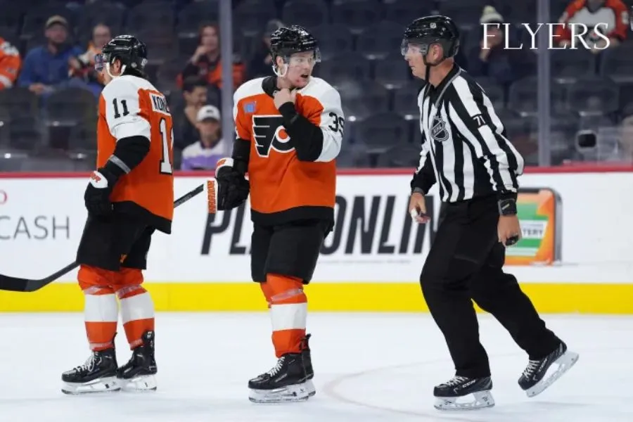 Flyers' Matvei Michkov Signs Autograph After Getting Ejected