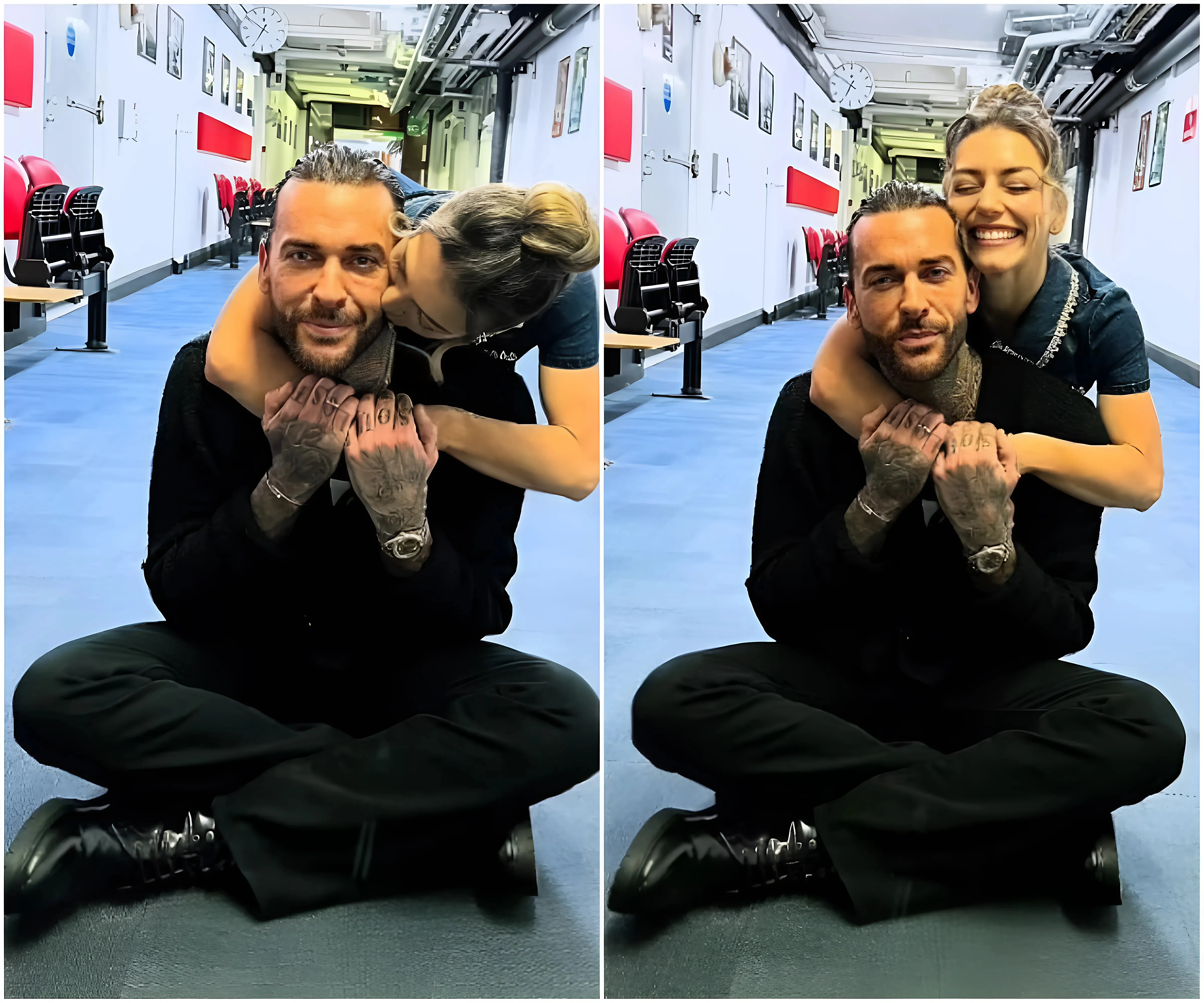 Strictly's Jowita Przystał kisses Pete Wicks as they pose for cosy snaps before final It Takes Two show after being eliminated from BBC competition - suong