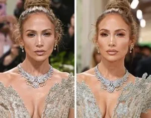 9. Jennifer Lopez wears revealing dress that took 800 hours to make – but all eyes are on one specific detail