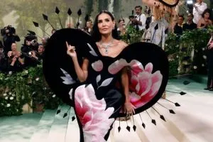 9. Demi Moore dons jaw-dropping dress to Met Gala – made from wallpaper and took 11,000 hours to embroider