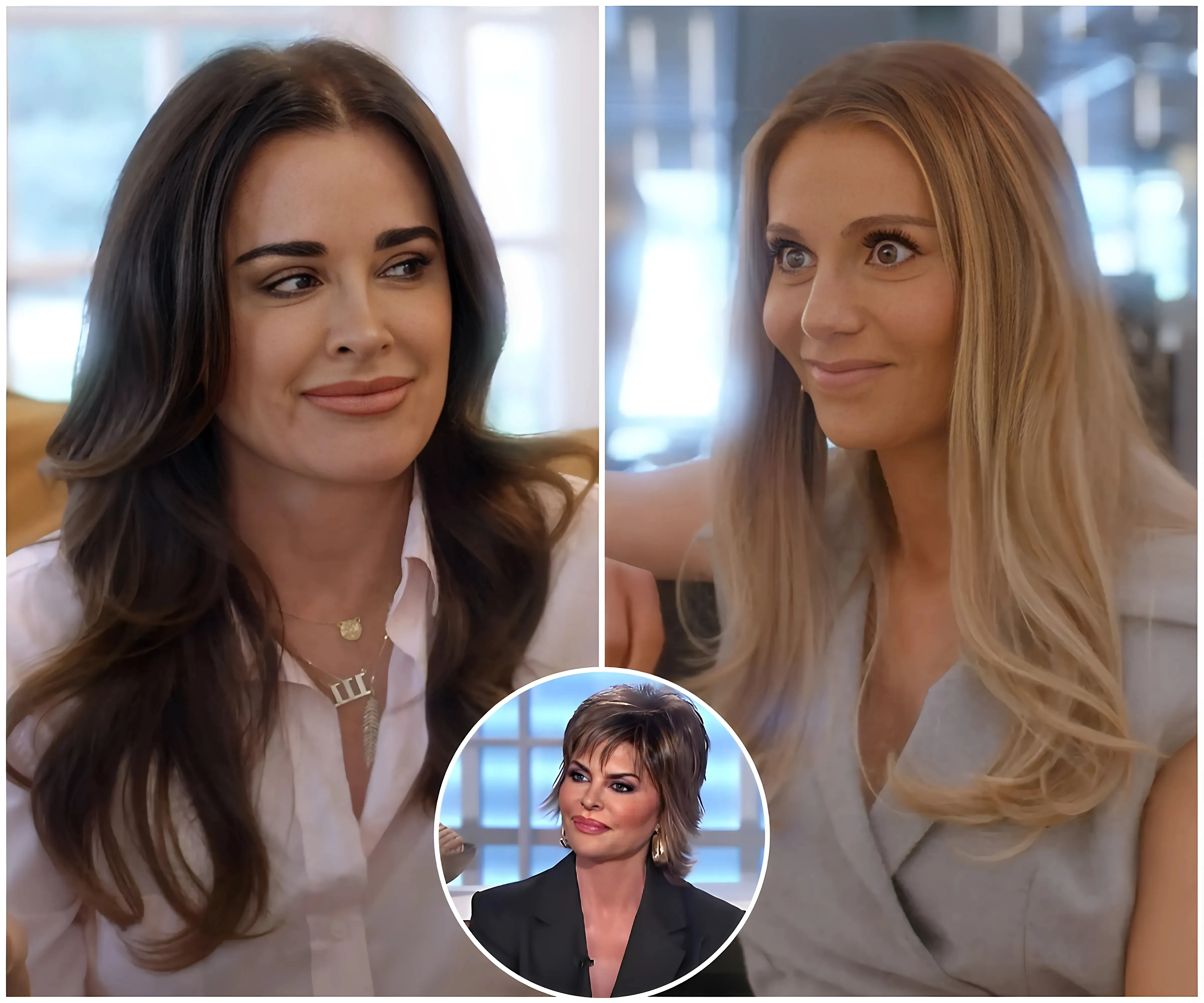 Kyle Richards reacts to Dorit Kemsley's shady "Hairline" comment, revealing messages with Lisa Rinna amid disagreement and escalating tensions!