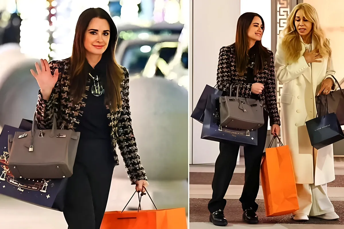 Kyle Richards carries a huge bag out of Hermes as she goes on Christmas shopping spree amid RHOBH feuds