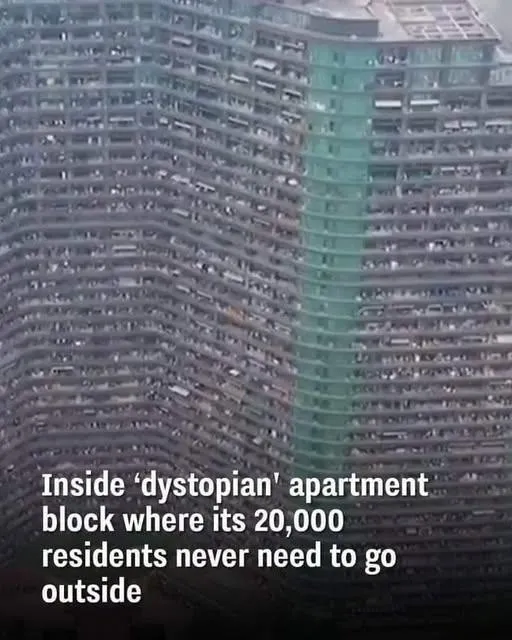 9. A Look Inside an Apartment Block That Houses Over 20,000 Residents in a Dystopian Setting