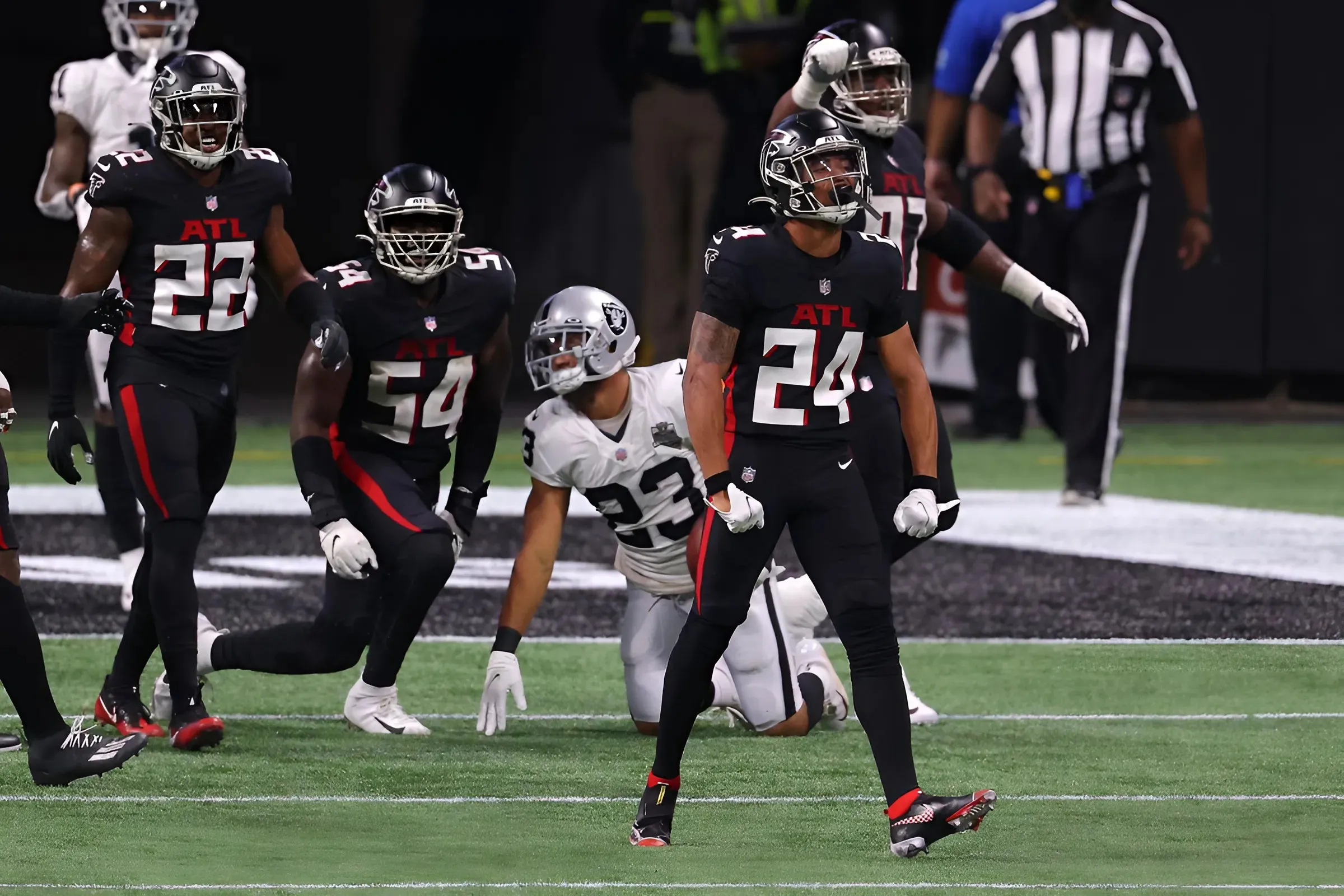 The struggling Falcons aim to stay in the NFC South race as they take on the slumping Raiders