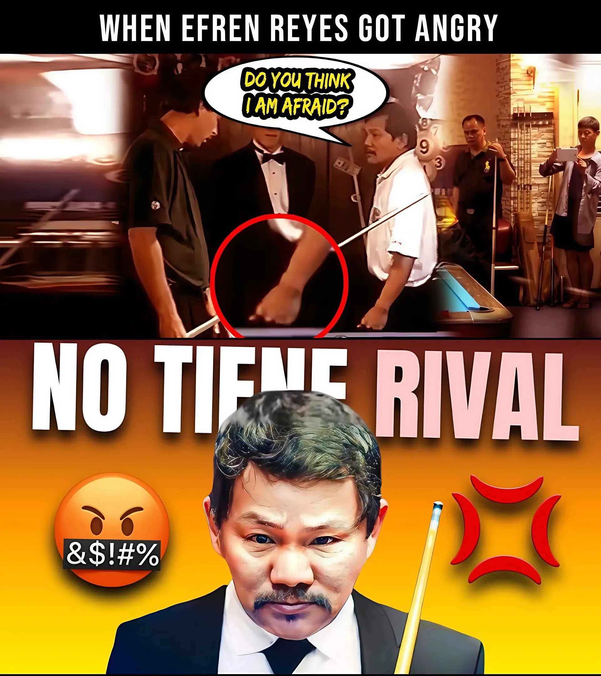 When Efren Reyes Gets Angry: An Unexpectedly Terrifying Fury! π‘ When Efren Reyes Gets Angry: An Unexpectedly Terrifying Fury! π‘