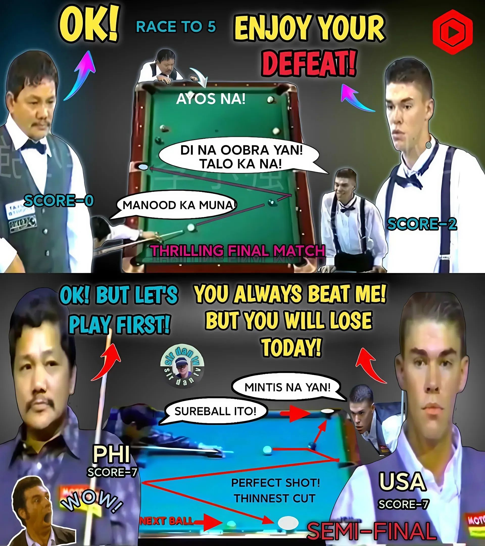 The Most Dramatic Battle of the Semifinals: Efren Bata Reyes vs. Corey Deuel - The Battle of the Billiards Wizards! 💎