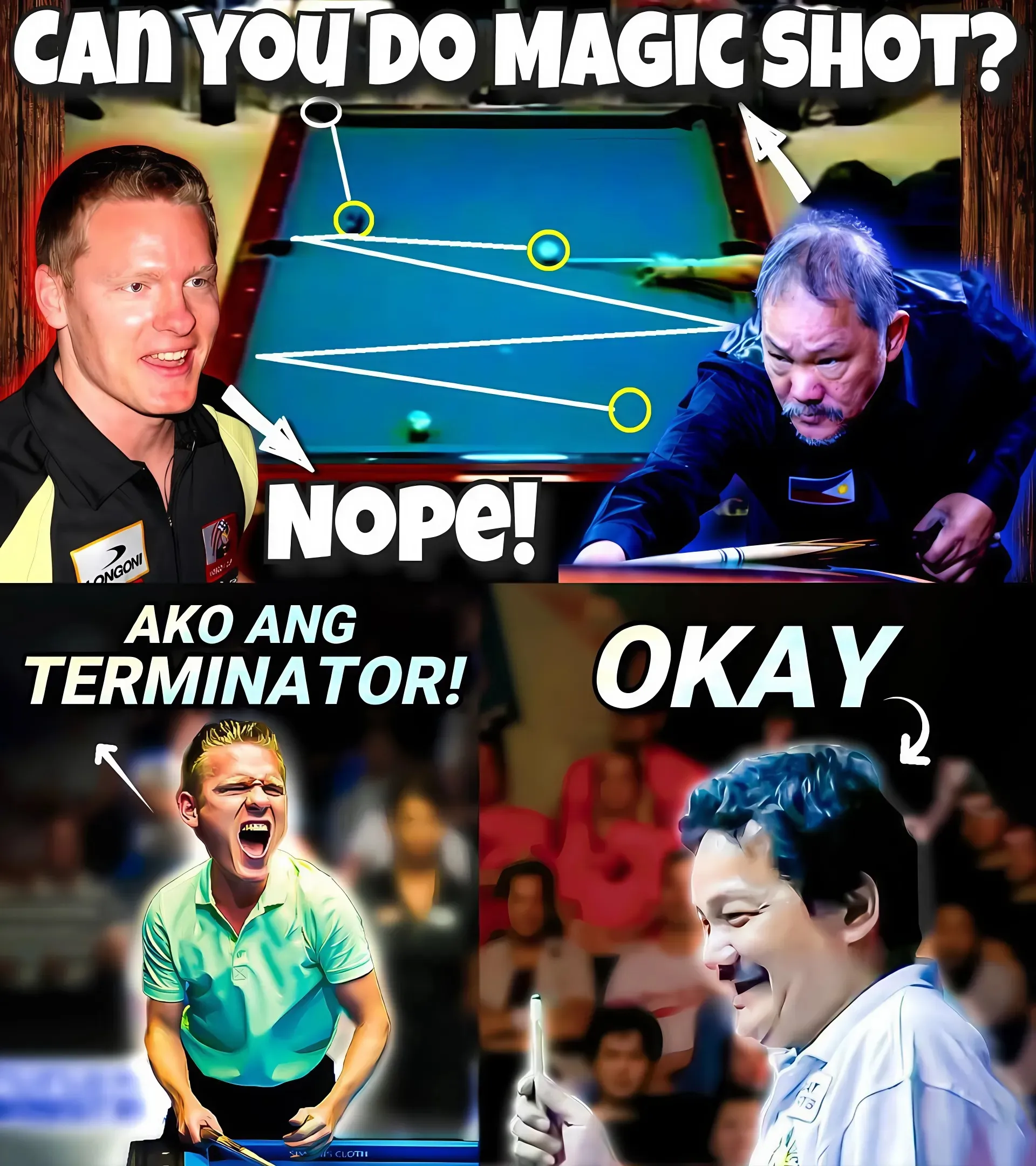 Oh My God! What's Happening! Efren 'The Wizard' Reyes Shocks The World With Unbelievable Shots And Miraculous Luck!